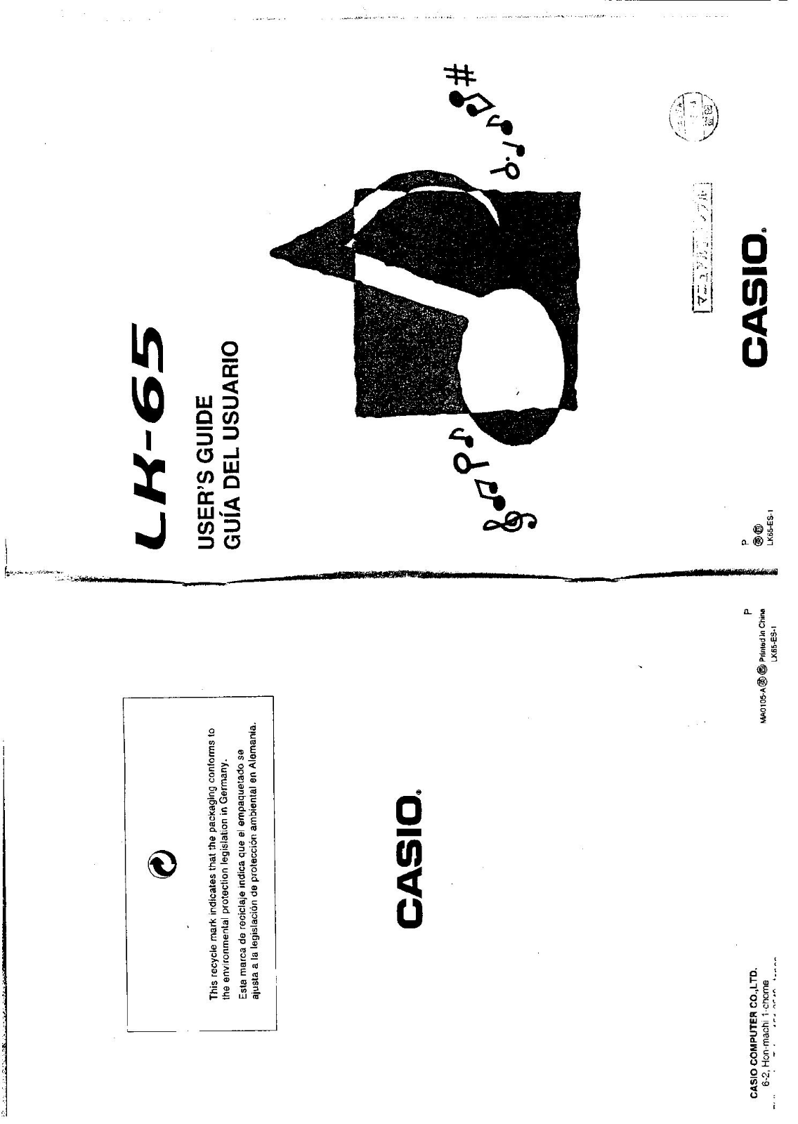 Casio LK-65 User Manual