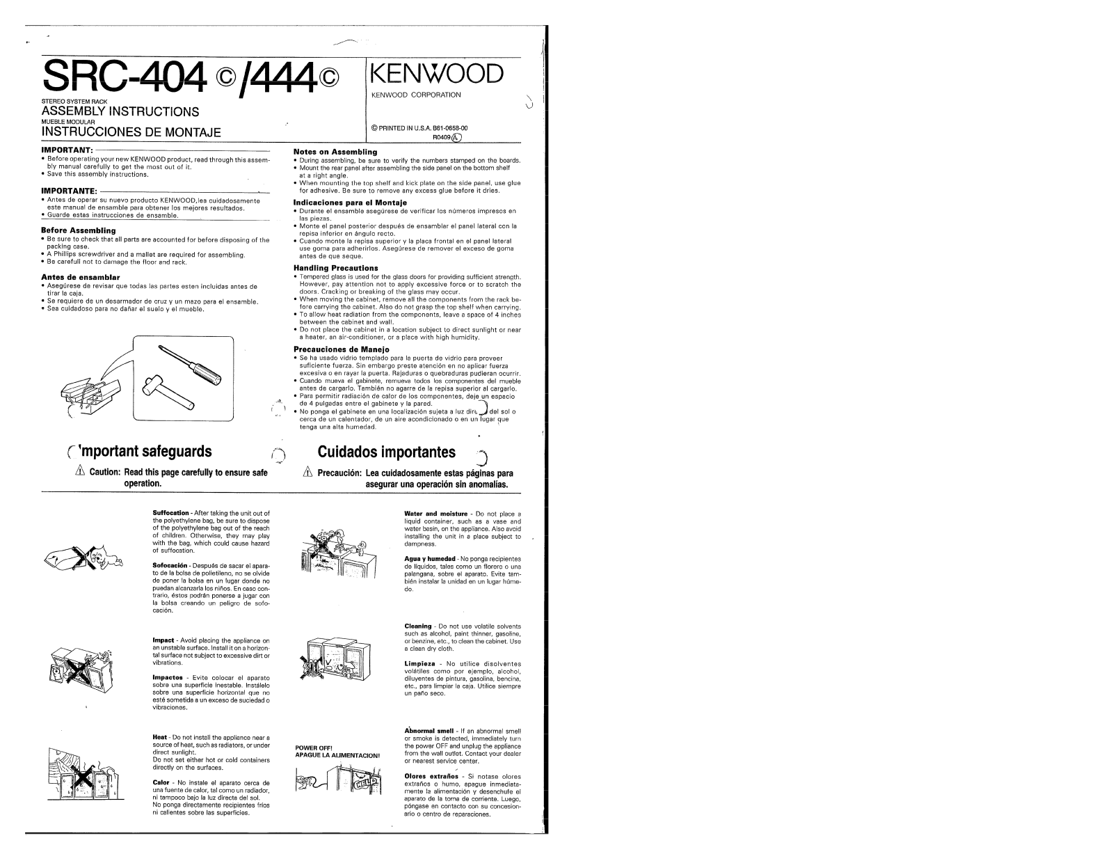 Kenwood SRC-444, SRC-404 Owner's Manual