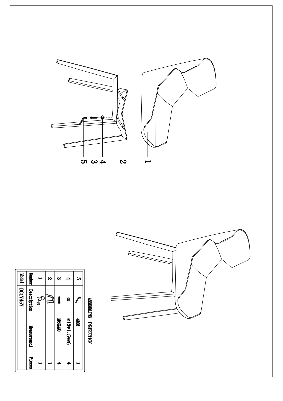 Armen Living LCKESIBLUE, LCKESIGR Assembly Guide - ManualMachine.com