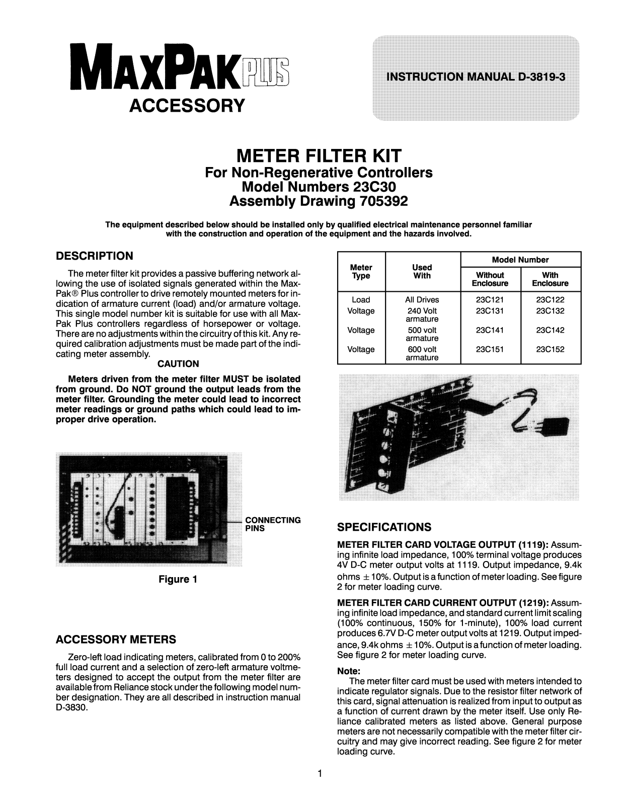 Rockwell Automation MaxPak Plus NRG Meter Filter User Manual