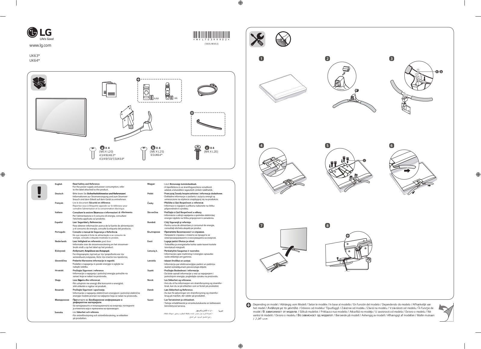 LG 49UK6400PLF, 55UK6400PLF, 65UK6400PLF, 65UK6470PLC User manual