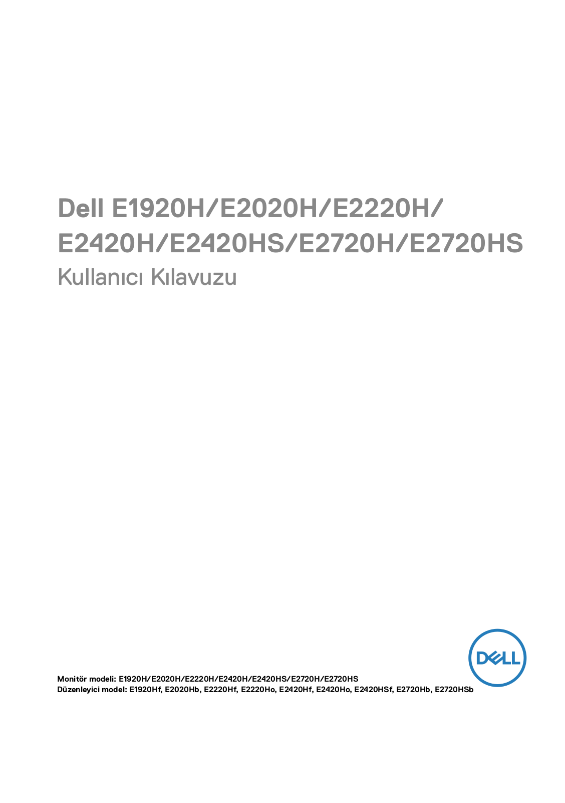 Dell E2720HS User Manual