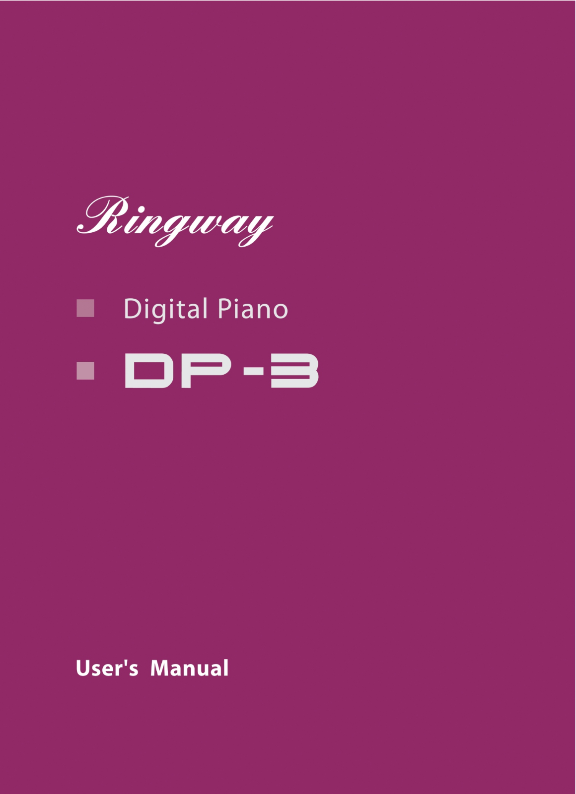 Ringway Tech DP 3 Users manual