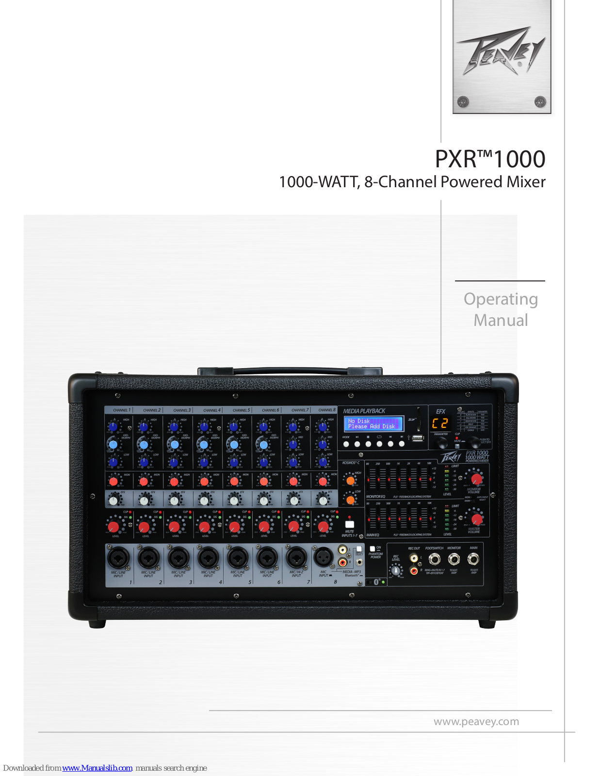 Peavey PXR 1000 Operating Manual