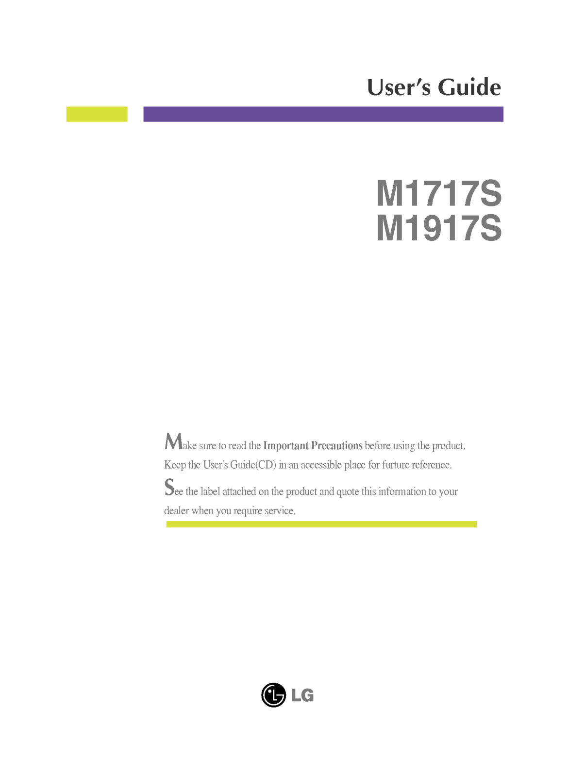 LG M1717S-BN User Manual