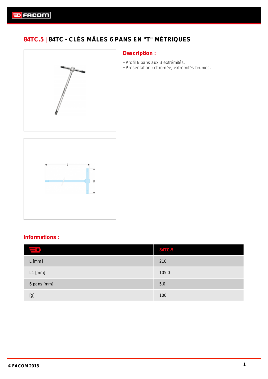 Facom 84TC.5 Specification - ManualMachine.com