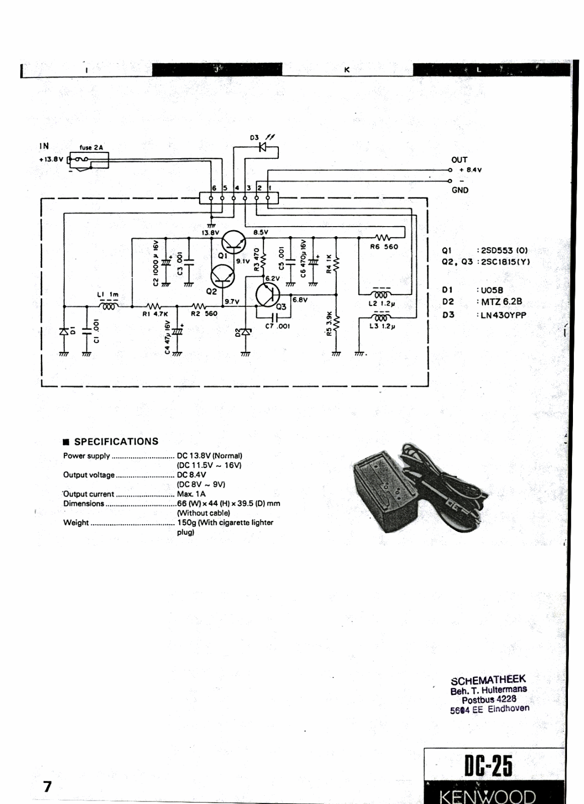 Kenwood DC-25 Schematic