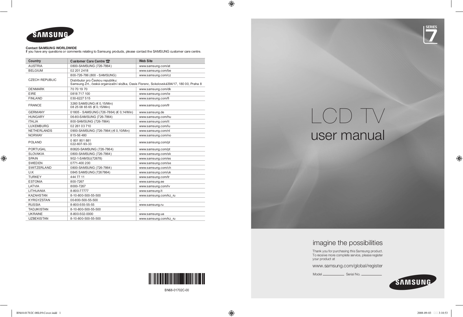 Samsung LE32A756 User Manual