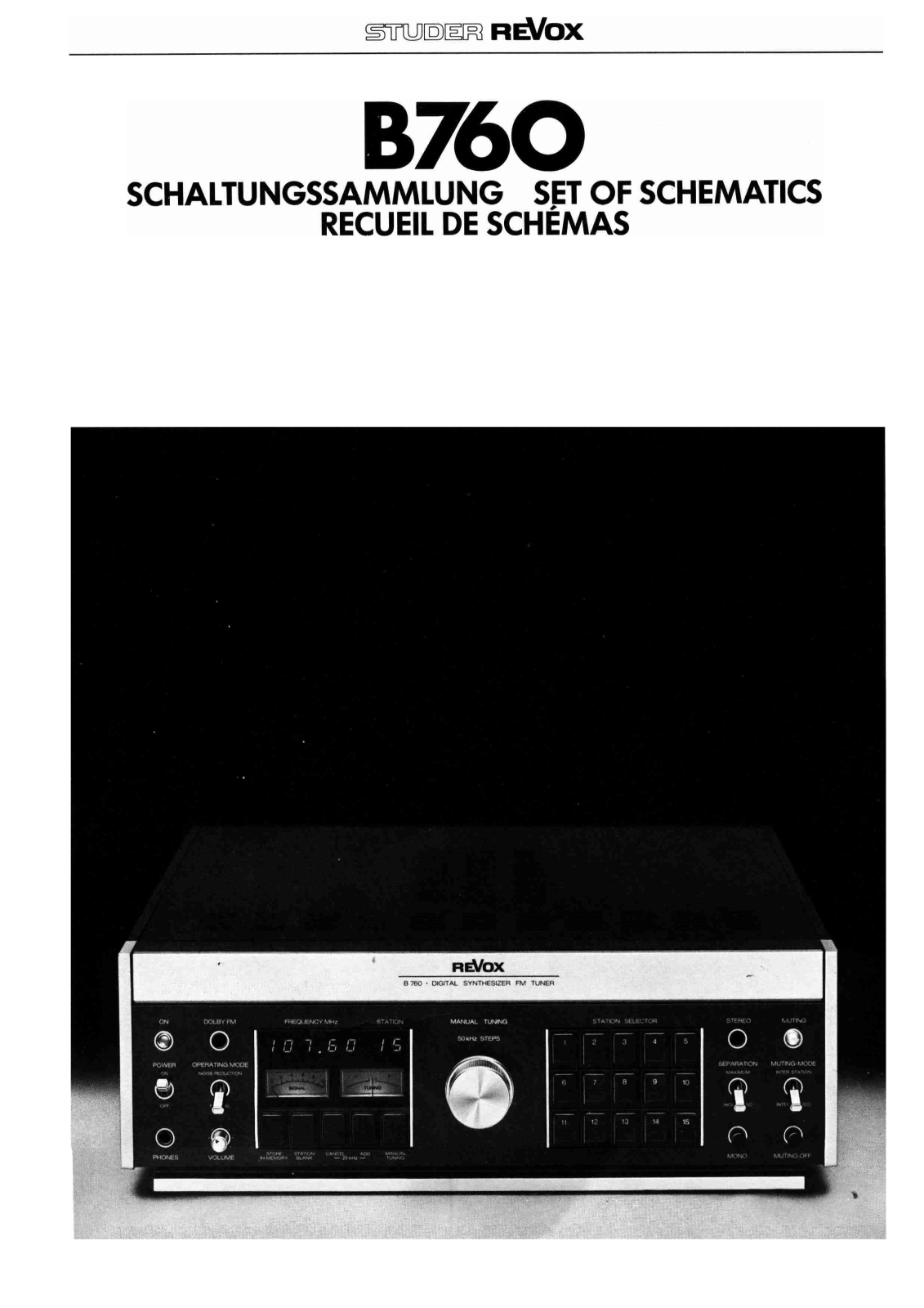 Revox B-760 Schematic