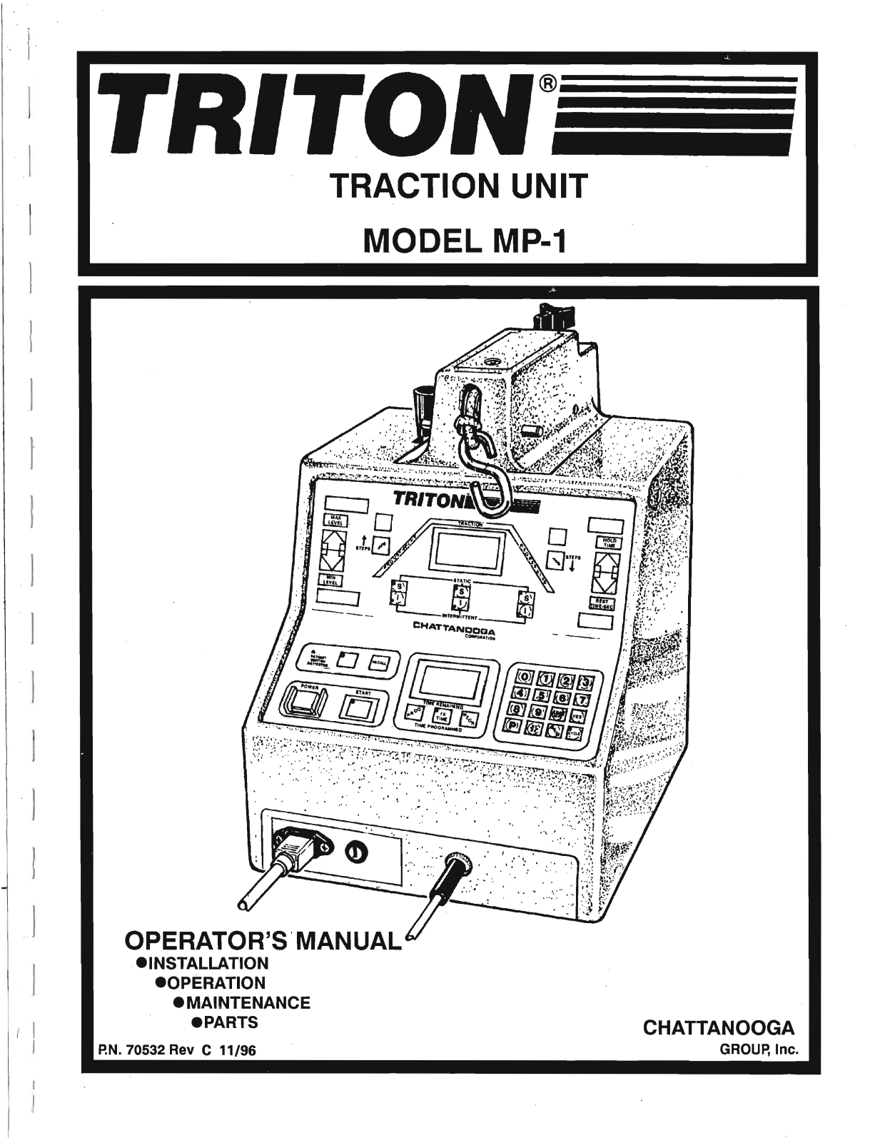 Chattanooga MP1 Operators Manual