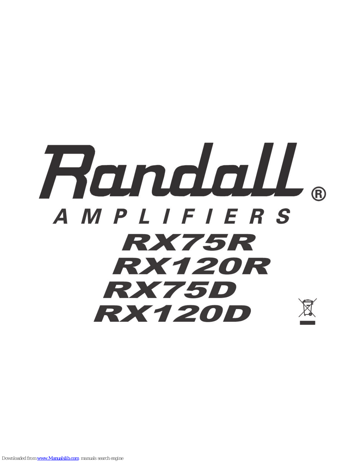 Randall RX75RG2, RRM 2-80, RG 12-110R, RG 12-110, RB 12-112 User Manual