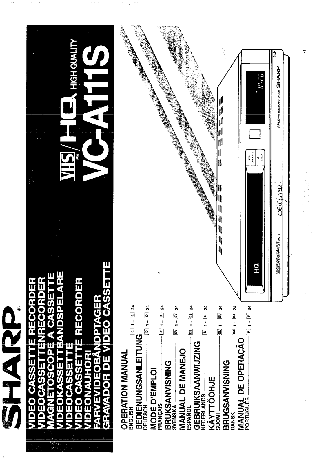 Sharp VC-A111S User Manual