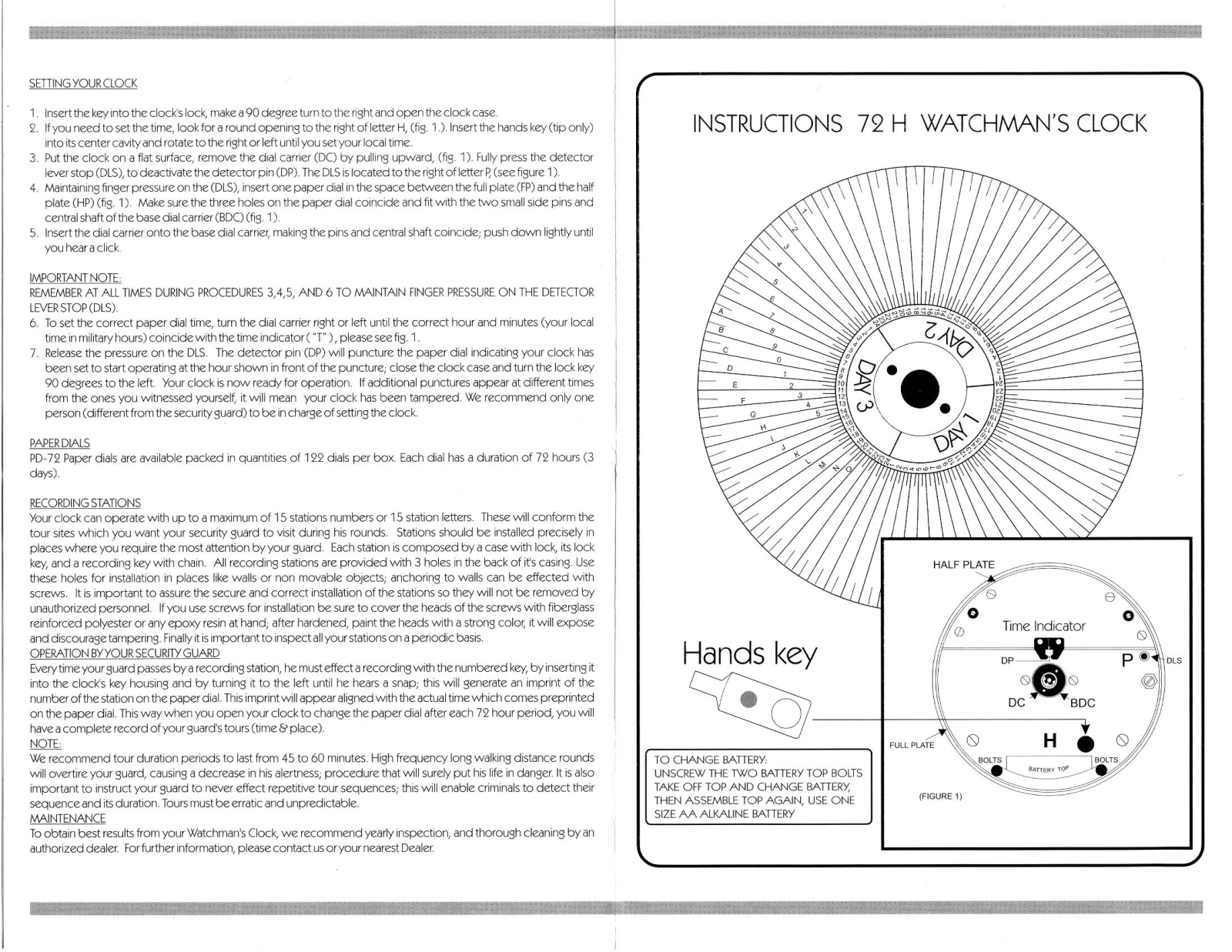 Acroprint C-72 Instructions Guide