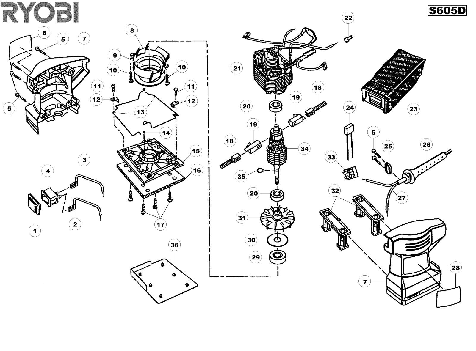 Ryobi S605D User Manual