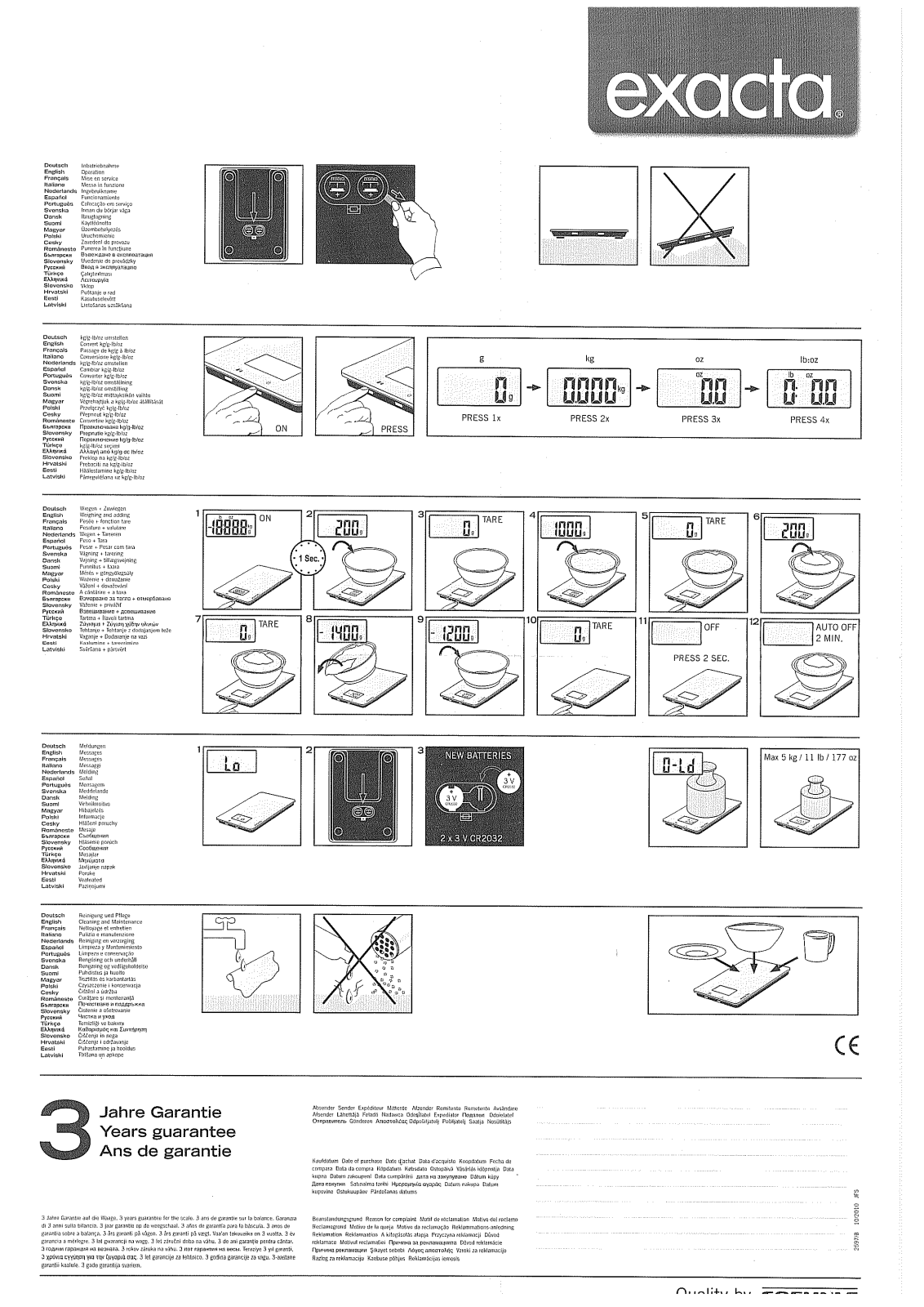 Leifheit EXACTA Pure User Manual