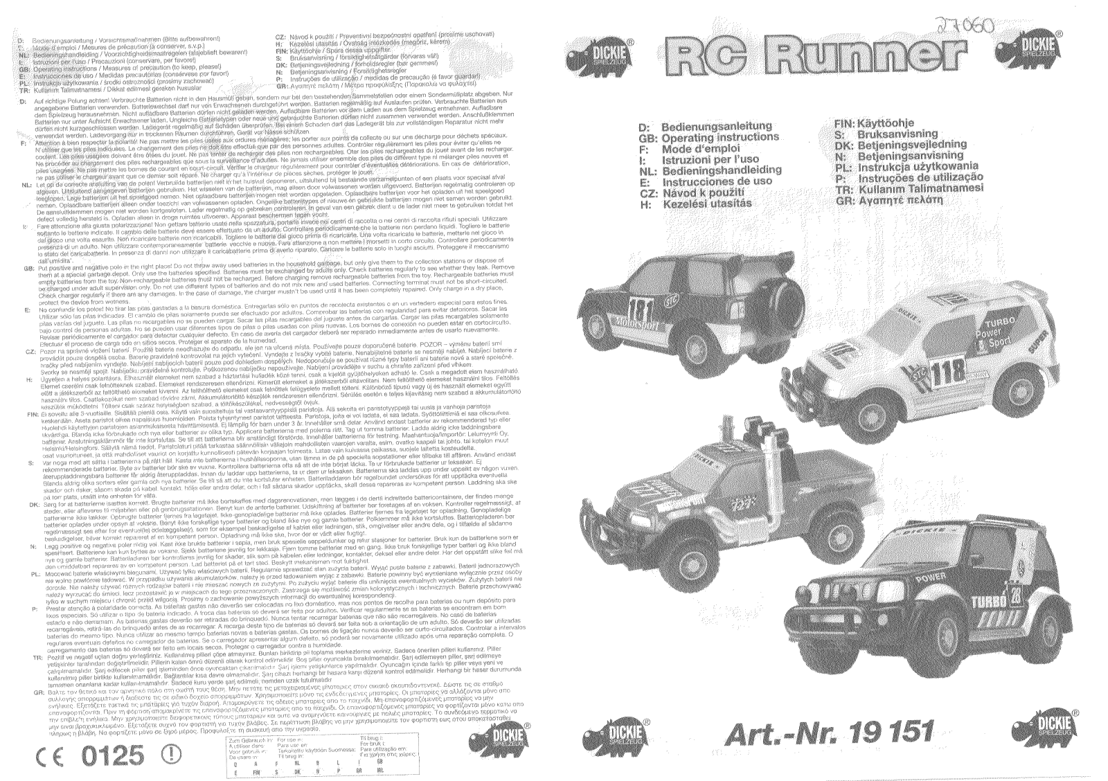 Dickie Toys 27060TX User Manual