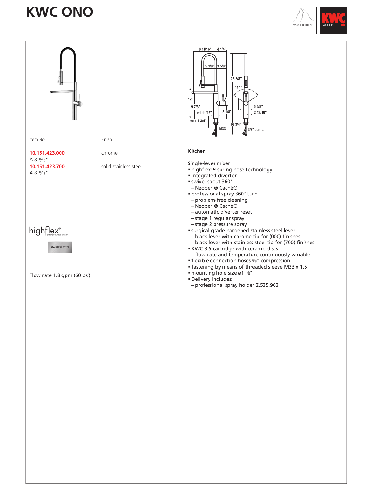 KWC 10.151.423.000 User Manual