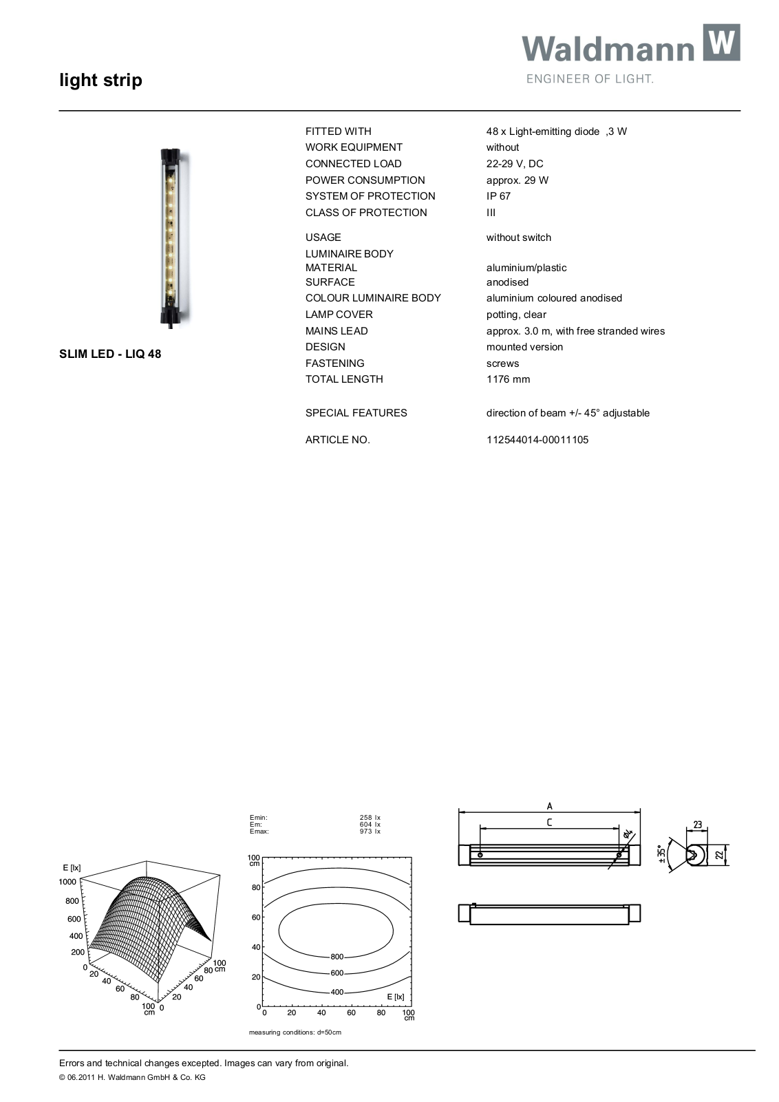 Waldmann 112544014-00011105 Information guide