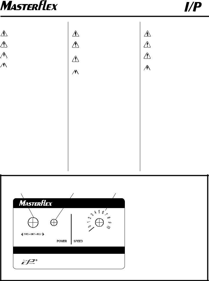 Masterflex 7591-07 Instruction Manual