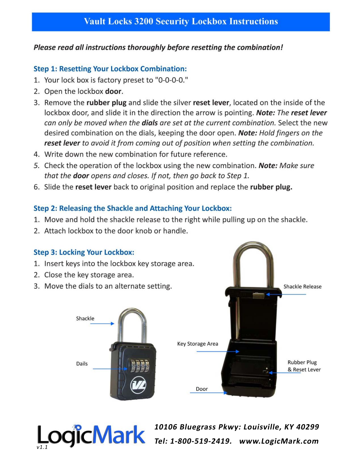Logicmark Vault Locks 3200 Manual - ManualMachine.com