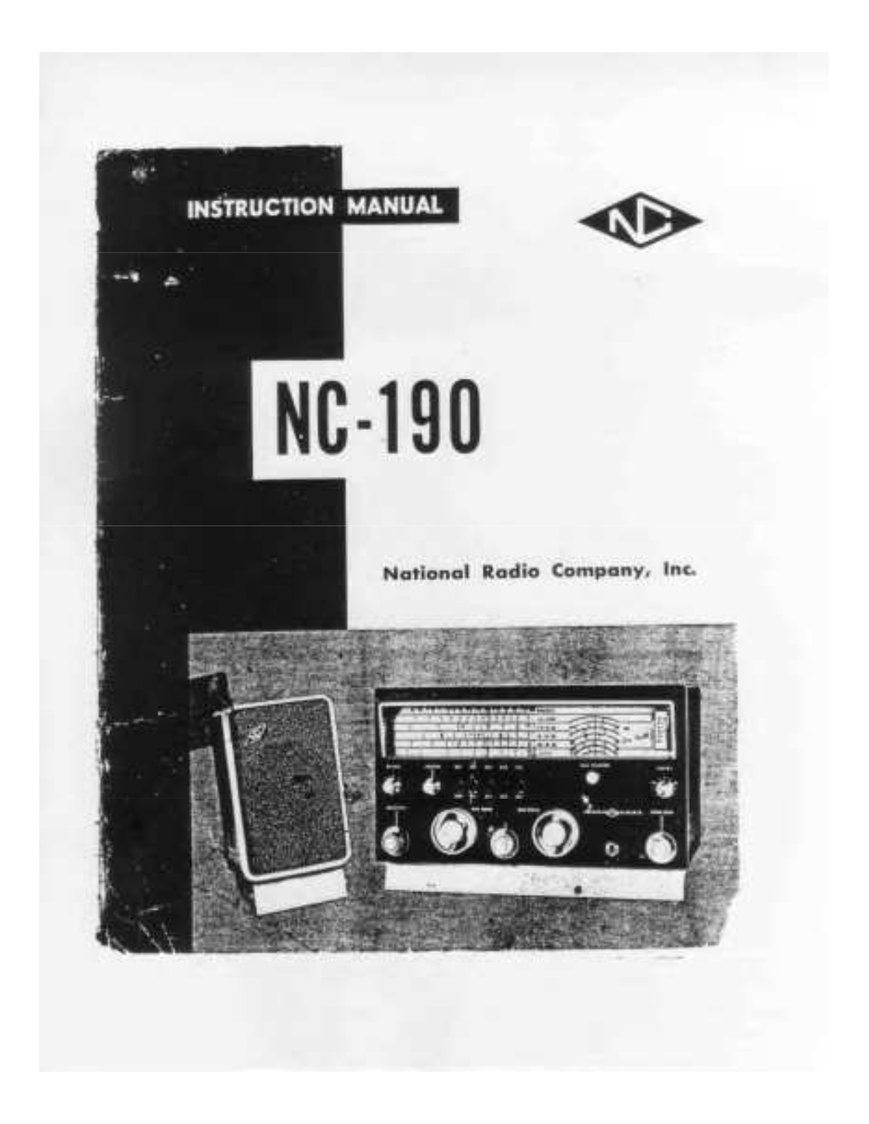 NATIONAL RADIO NC-190 User Manual