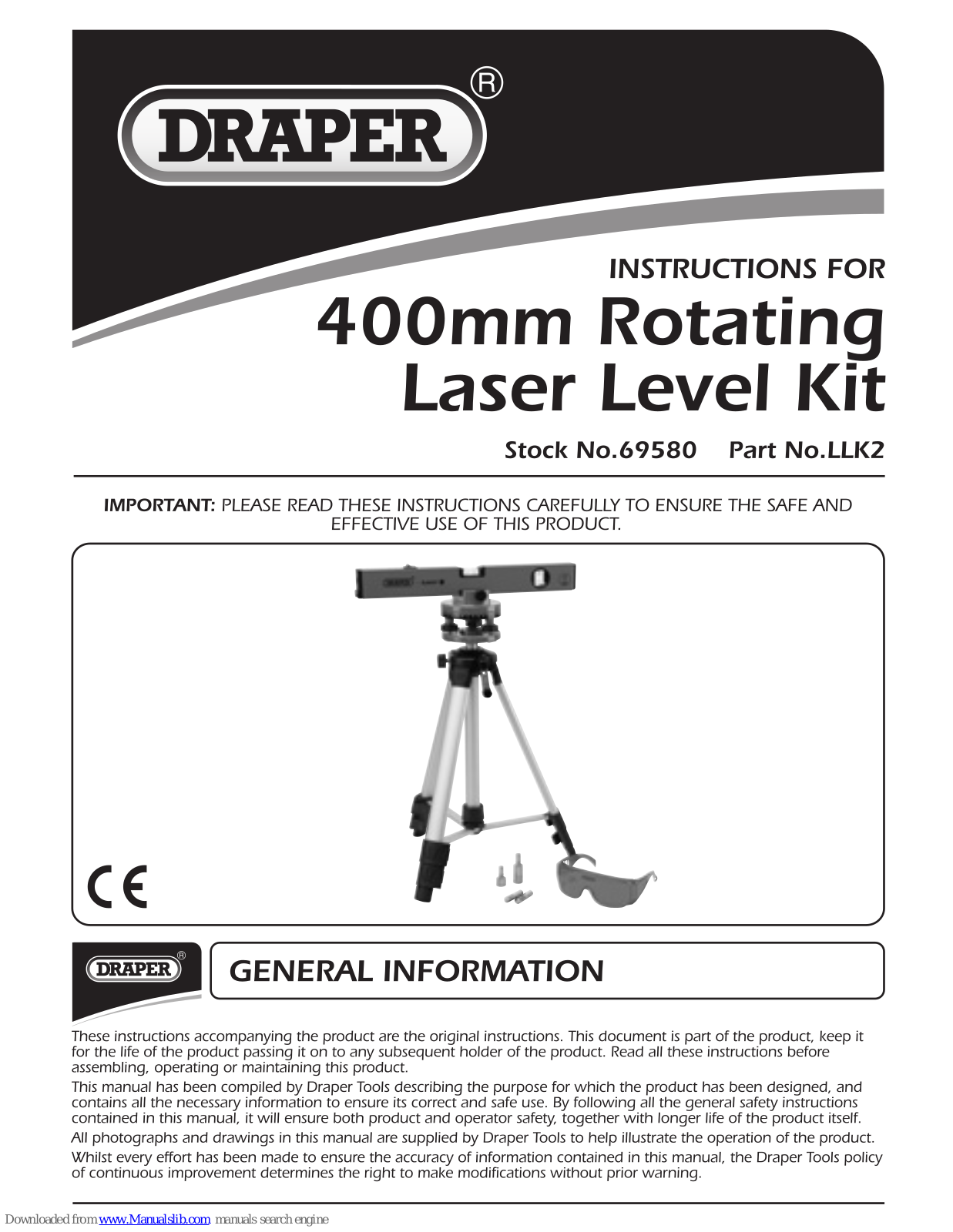 Draper LLK2 Instructions Manual - ManualMachine.com