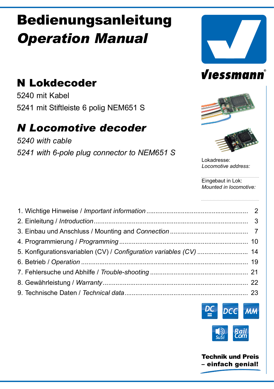 Viessmann 5240, 5241 Operation Manual