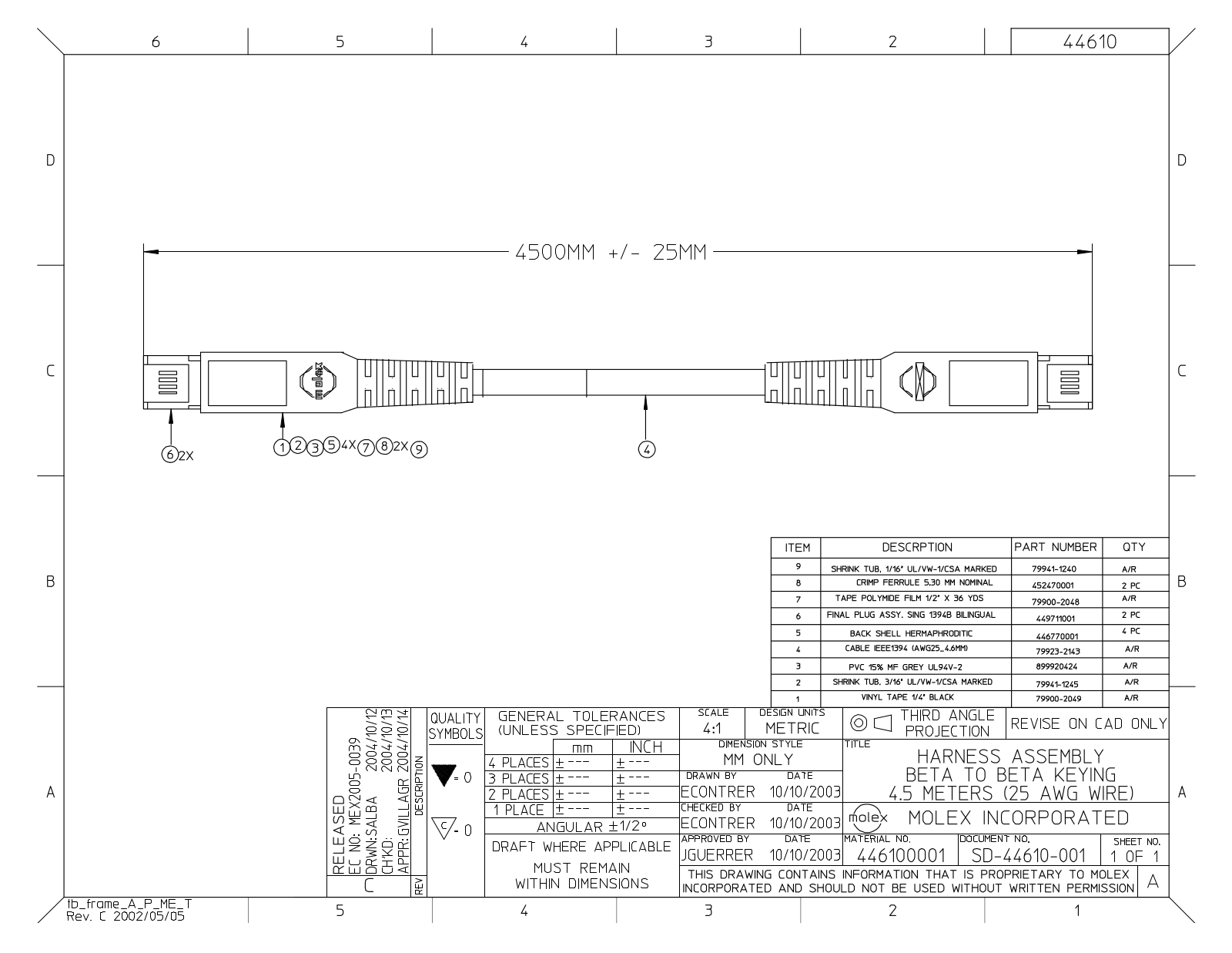 Molex SD-44610-001 Schematic