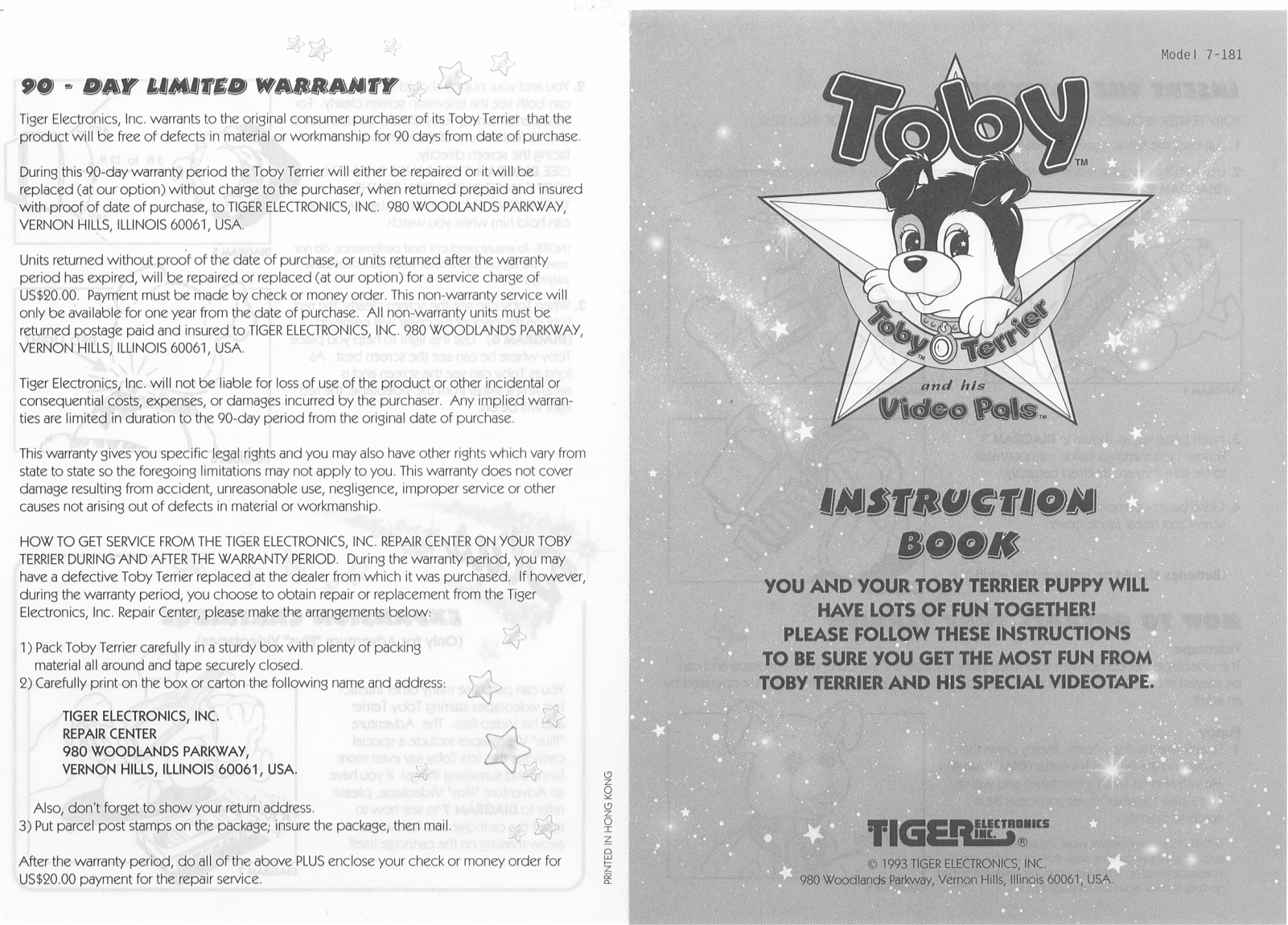 Hasbro TOBY TERRIER User Manual