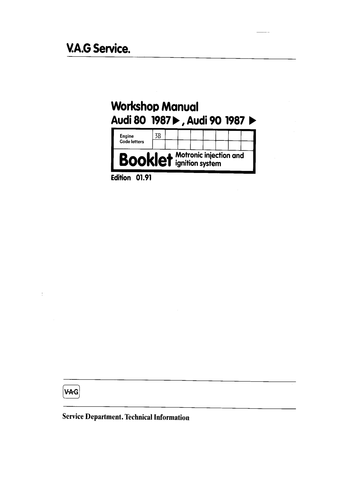 Audi S2 3B, 80 1987, 90 1987 User Manual