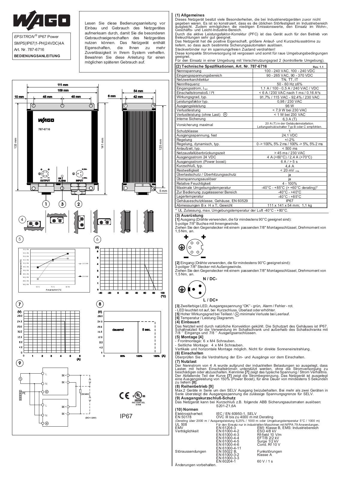 Wago 787-6716 Instruction Manual