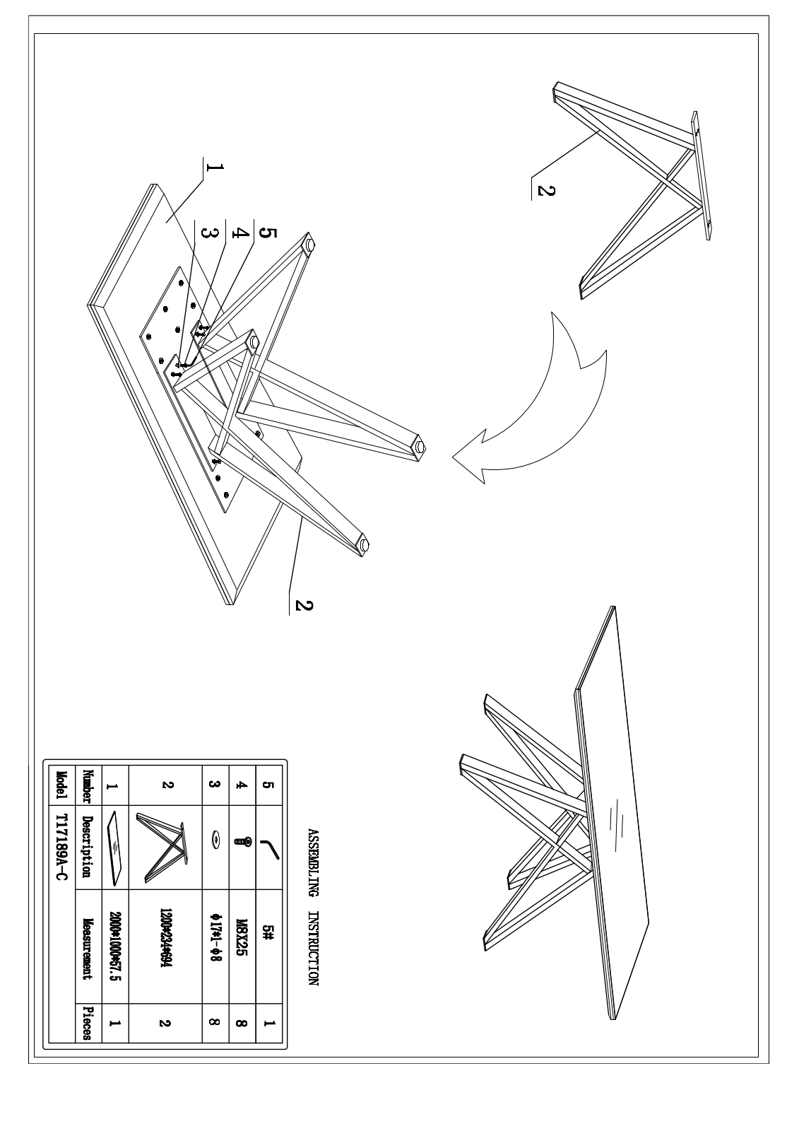 Armen Living LCURDIBL Assembly Guide - ManualMachine.com