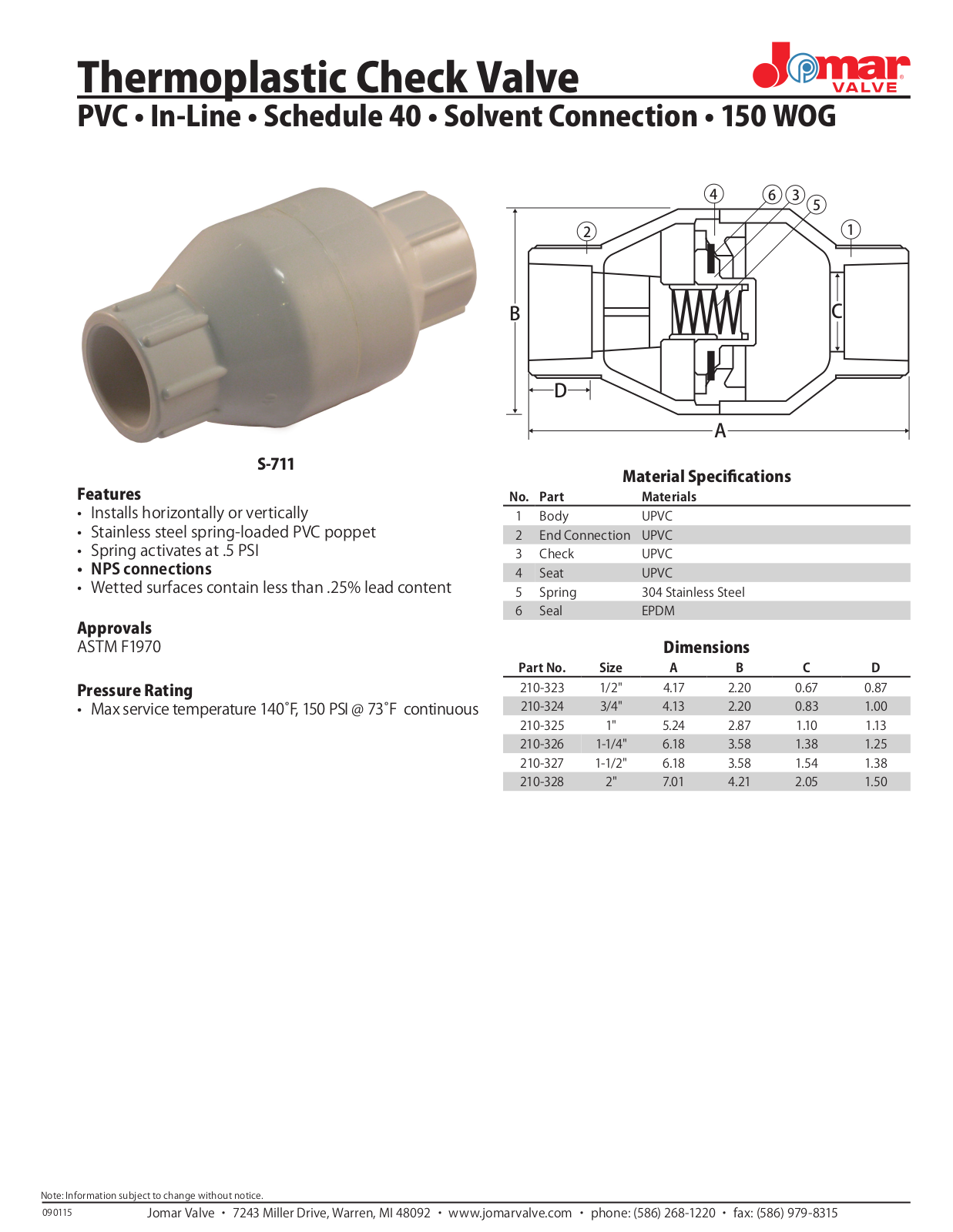 Jomar S-711 User Manual