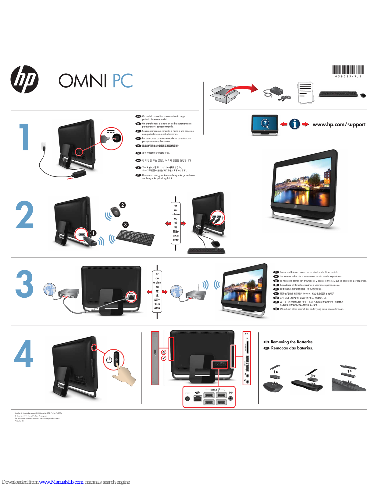 HP Omni 120-2000, Omni 120-1000 Setup Poster - ManualMachine.com