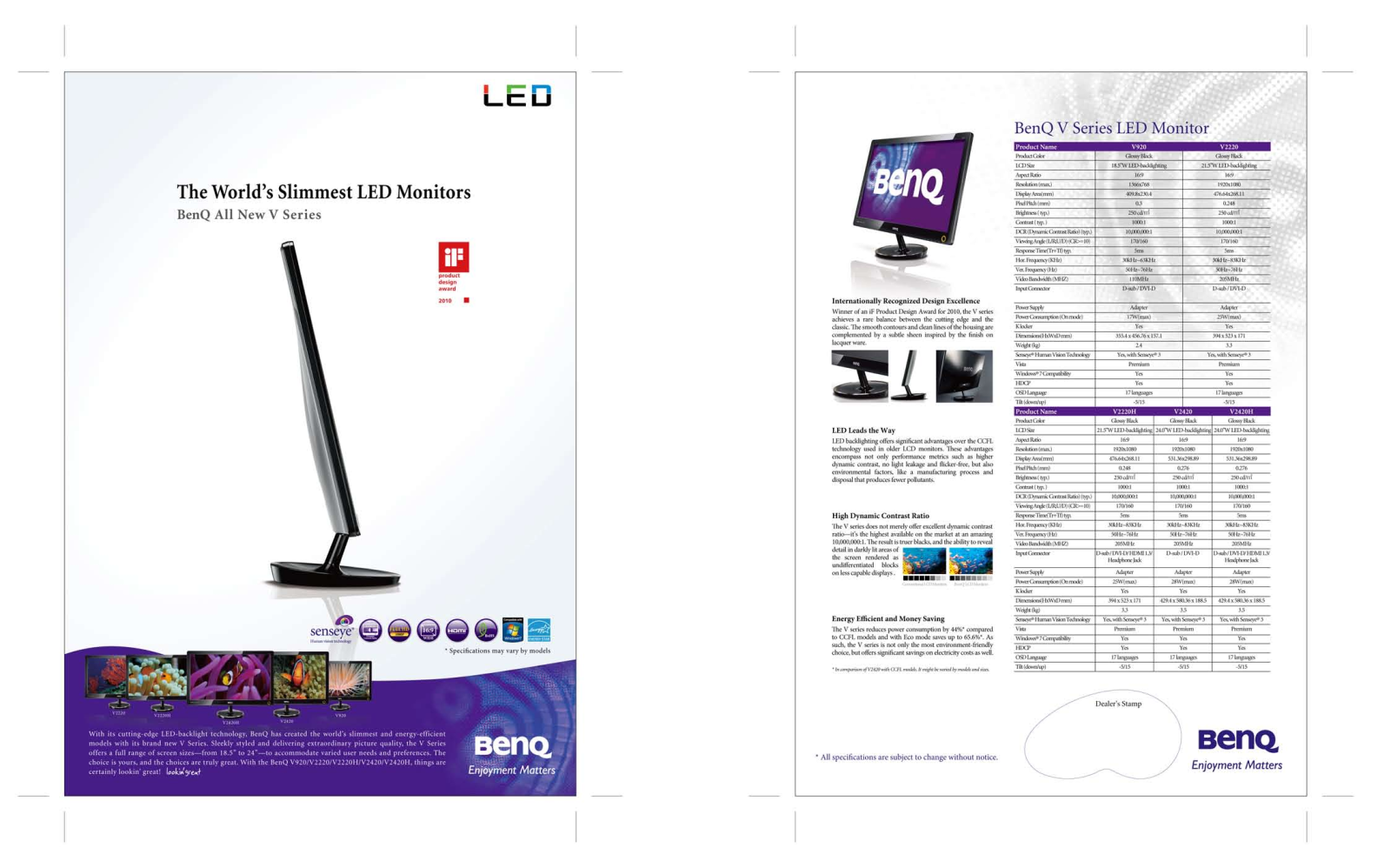 BENQ V2220 User Manual