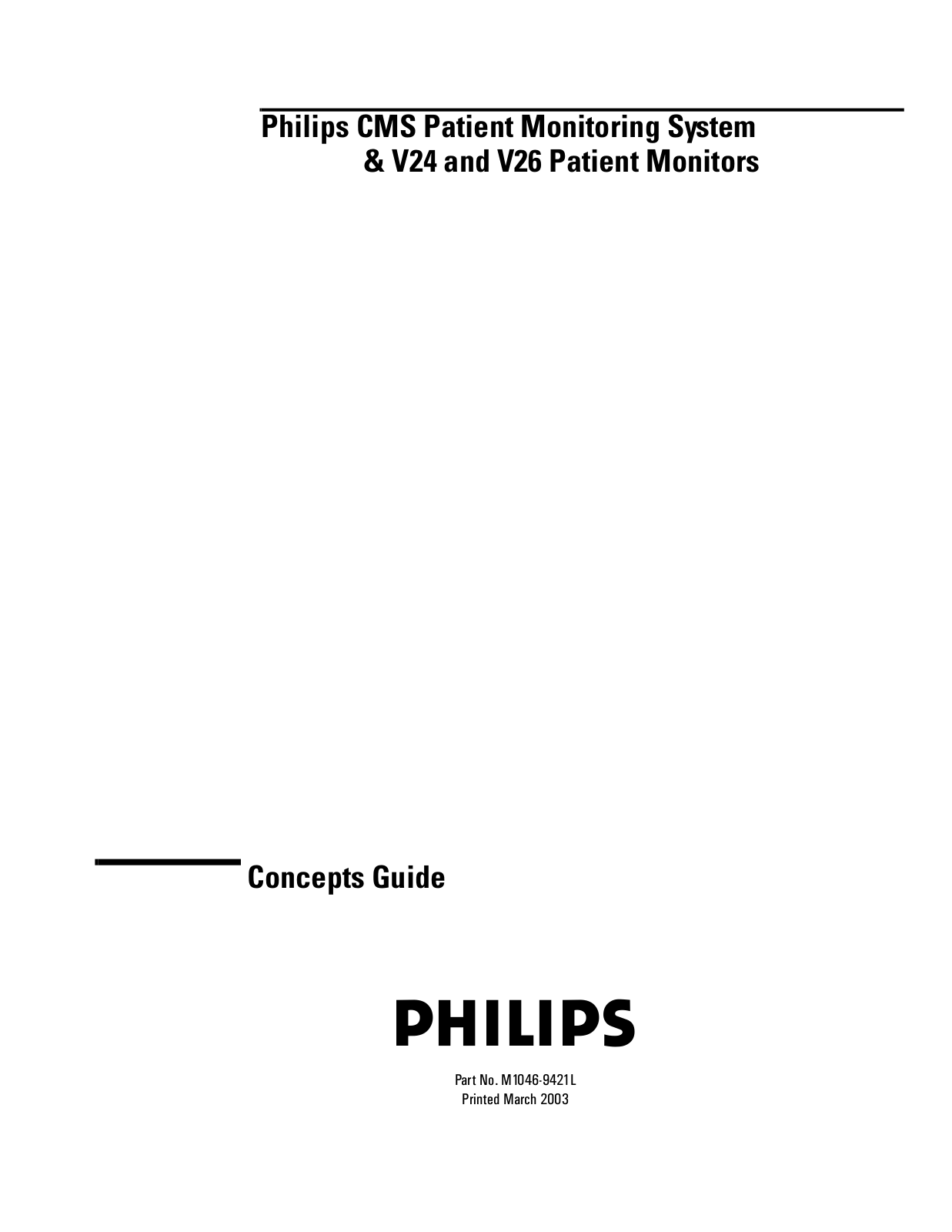 Philips CMS V24 V26 Service manual