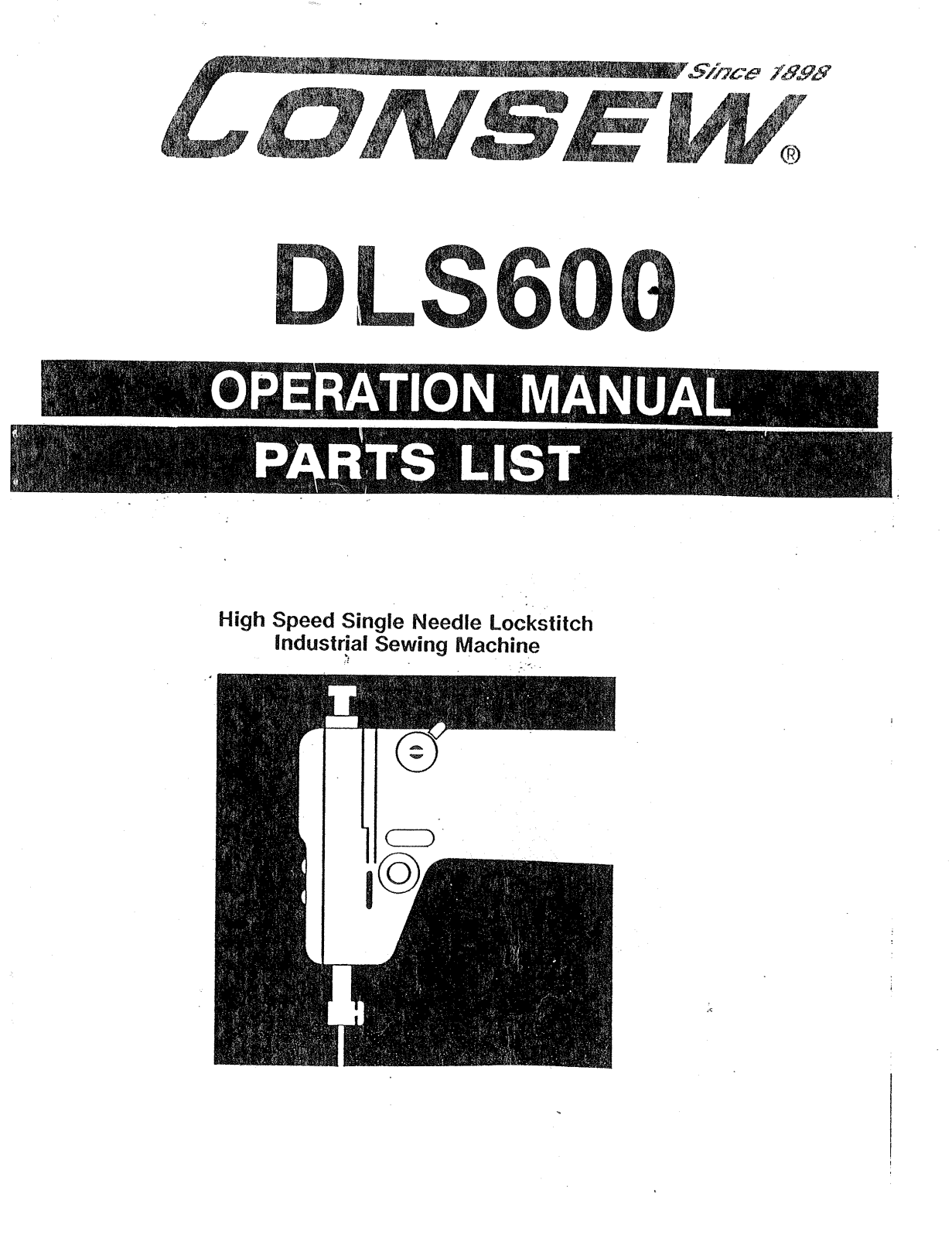 CONSEW DLS600 Operation Manual