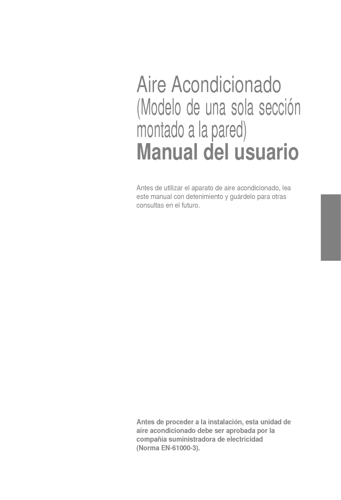 LG LSNT246AAL User Manual