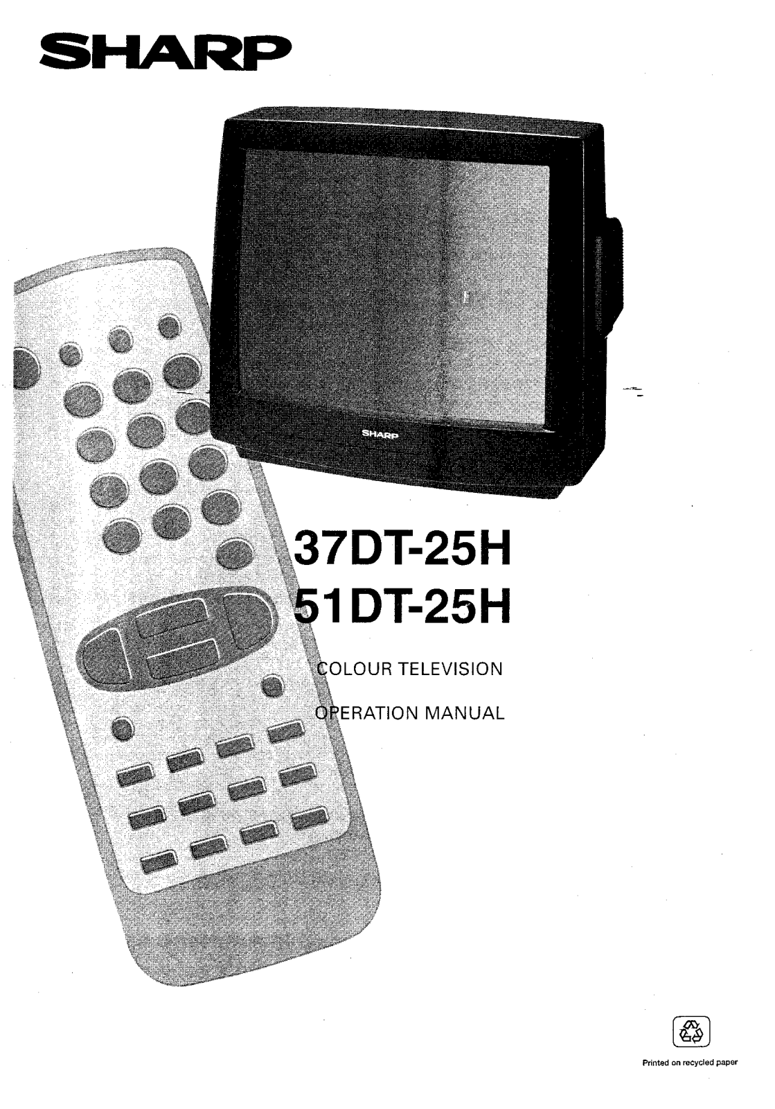 Sharp 51DT25H, 37DT25H User Manual