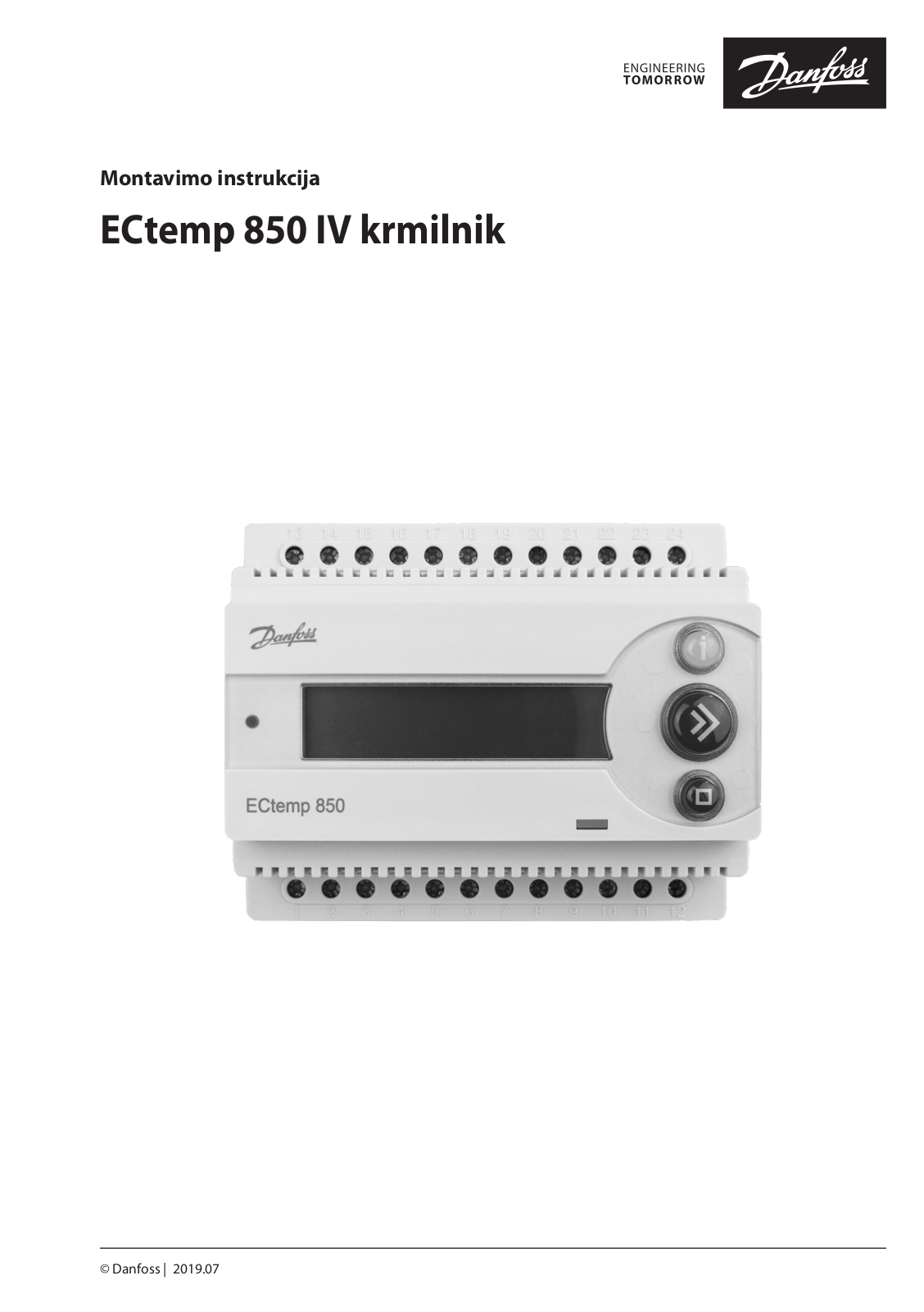 Danfoss ECtemp 850 IV Installation guide