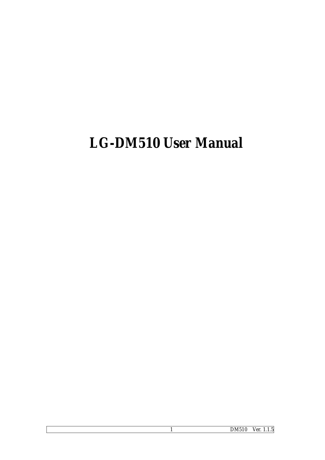 LG DM510 Users manual