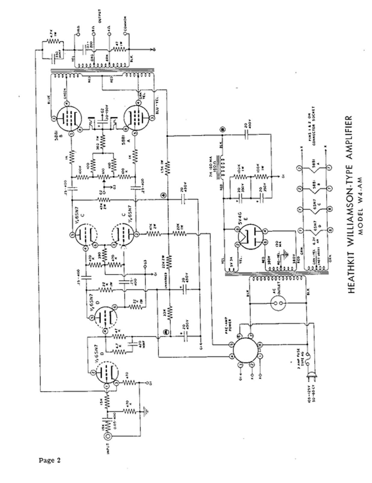 Heath Company W-4 Schematic