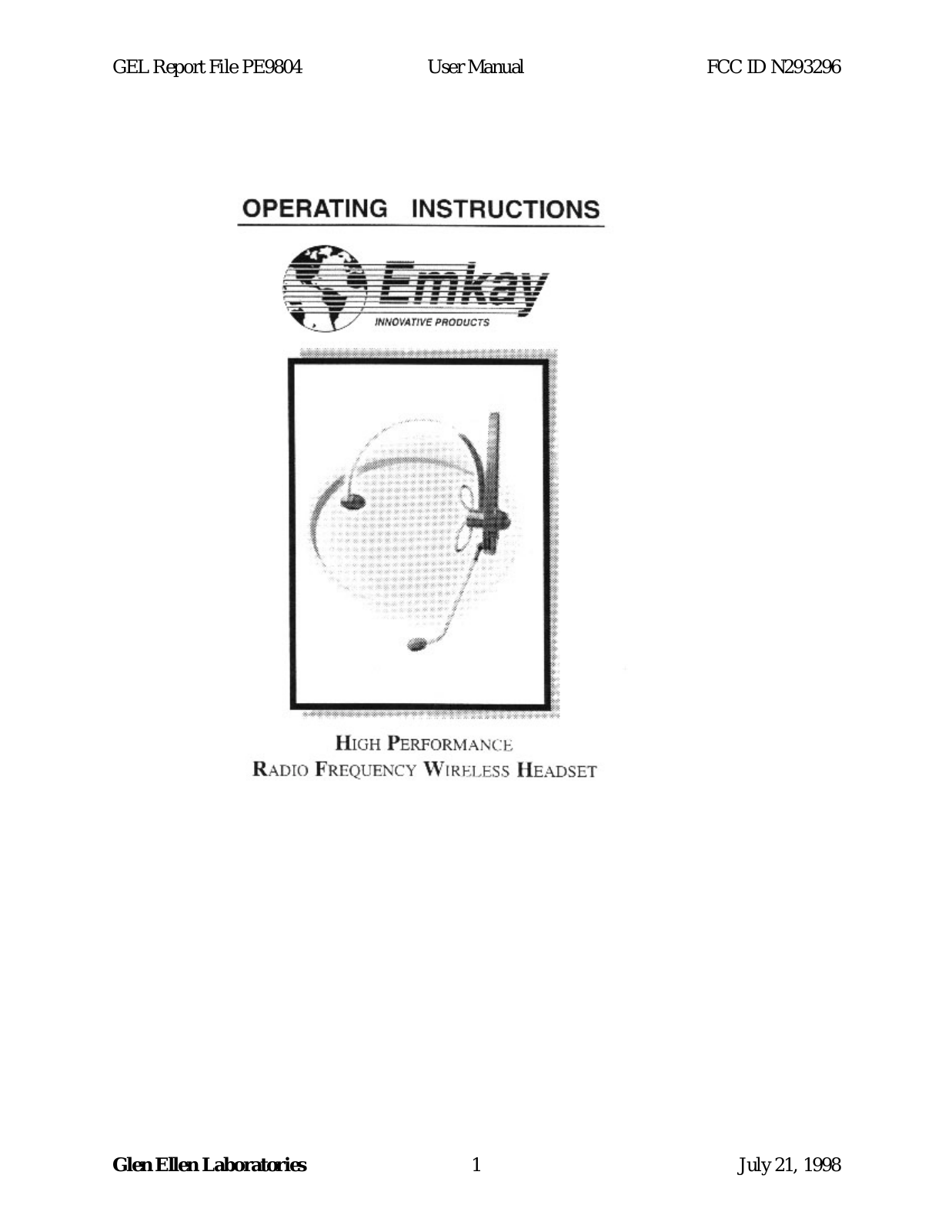 Emkay Innovative 3296 User Manual