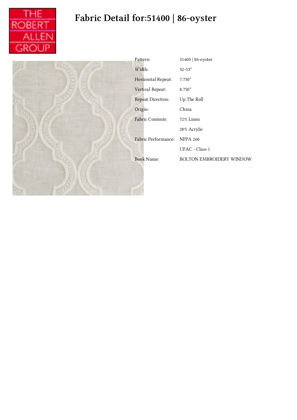 Duralee CRAL4280 Specifications - ManualMachine.com