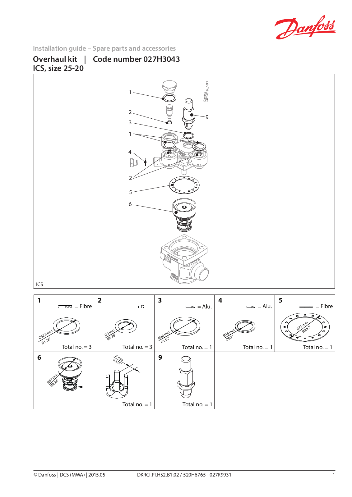 Danfoss ICS 25-20 Installation guide