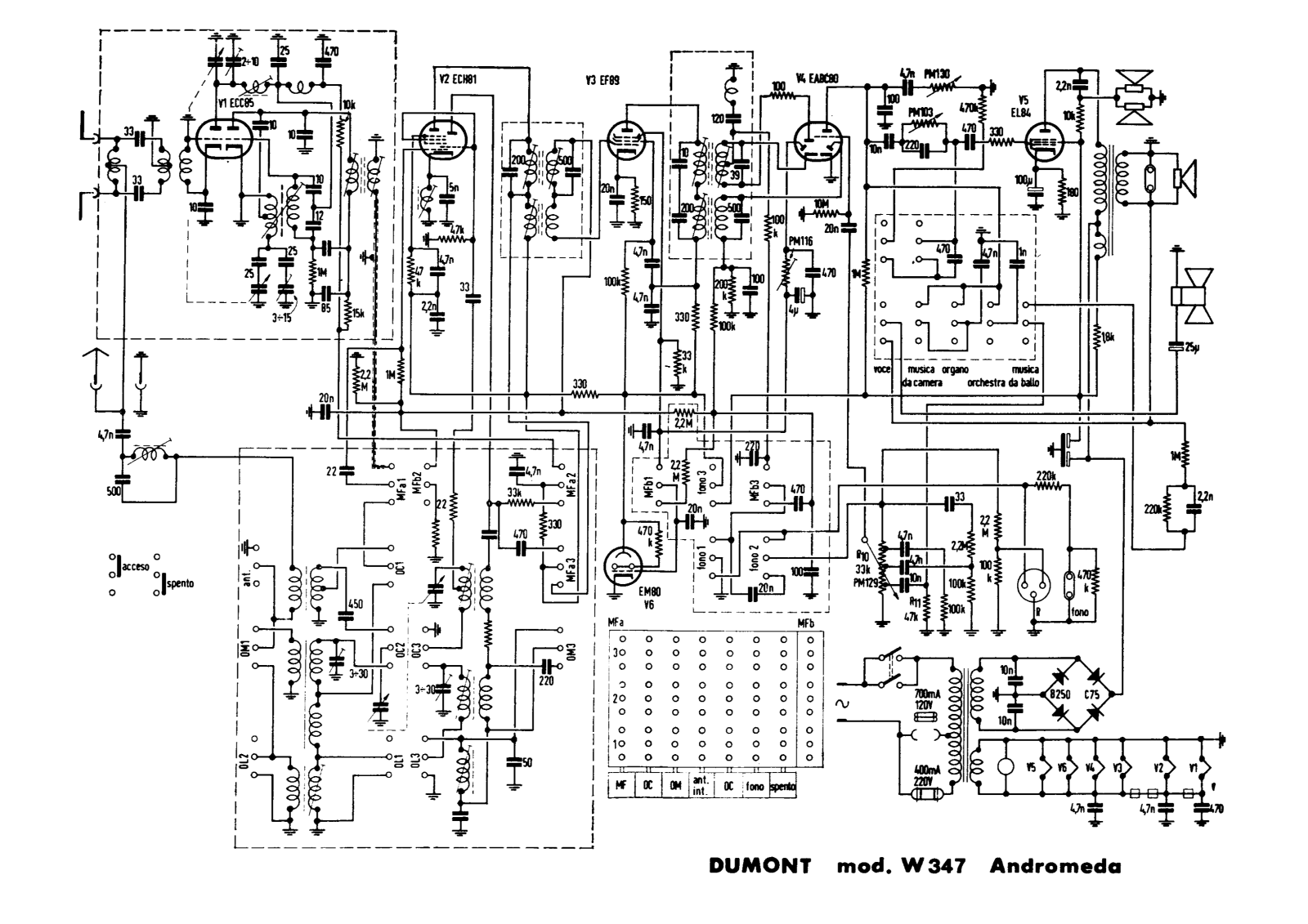 Dumont w347 schematic