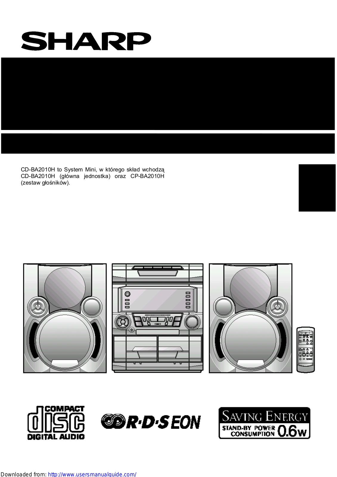 SHARP CD-BA2010H User Manual