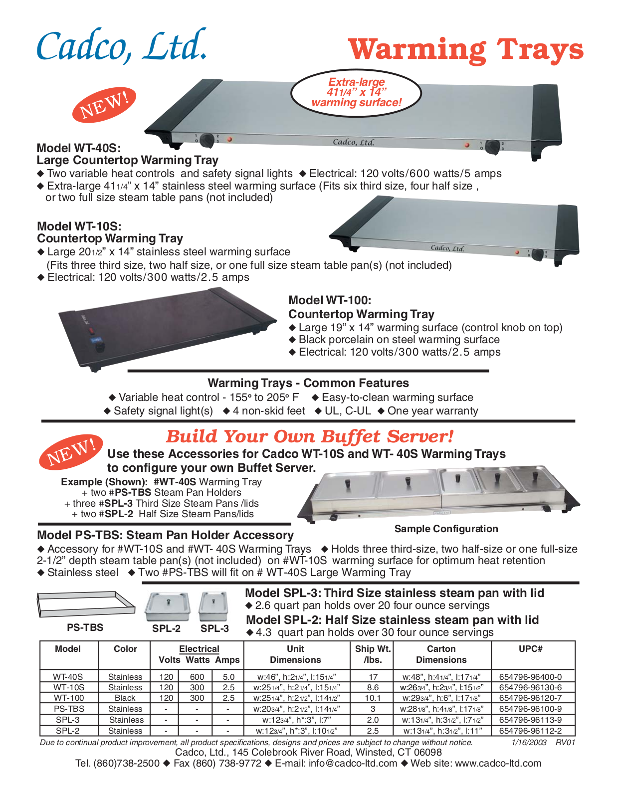 Cadco WT-40S User Manual