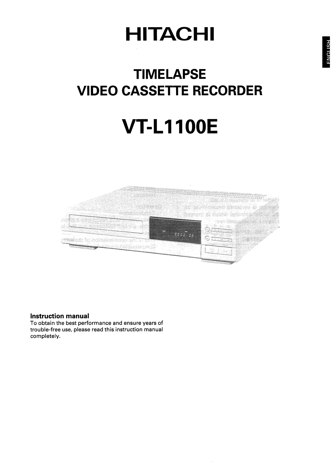 Hitachi VTL1100E User Manual