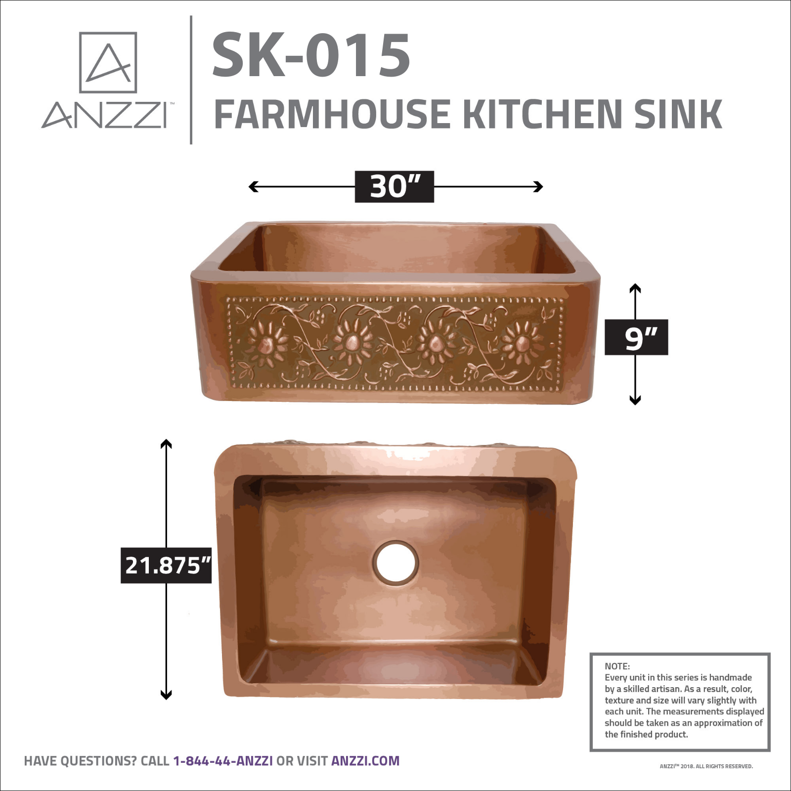 ANZZI BCYN1277 Dimensions - ManualMachine.com